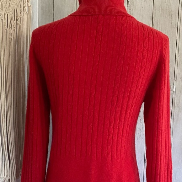 100% Cashmere Mock Neck MIDI Dress - Picture 11 of 13